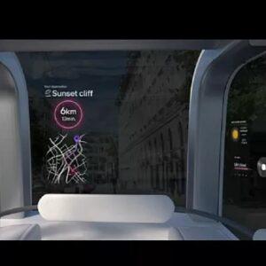 Ein Modell der Vision von LG für das Kundenerlebnis in zukünftigen autonomen Fahrzeugen