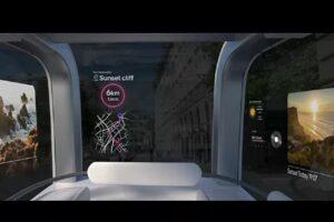 A mockup of LG's vision for the customer experience in future autonomous vehicles
